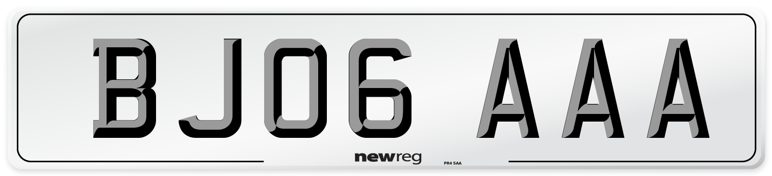 BJ06 AAA Number Plate from New Reg